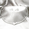 Collar y Dije 06.116.0147 Acero Inoxidable, Diseño de Delfín, con Blanca Cristal, Pulido, Rodinado