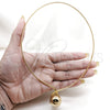 Gargantilla Elegante 04.116.0113.1 Acero Inoxidable, Diseño de Bola y Torcido, Pulido, Tono Dorado (Thickness, 17 Inches Length)