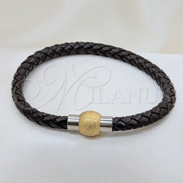 Pulsera Elegante 03.116.0065.1.08 Acero Inoxidable, Pulido, Dos Tonos (01 MM Thickness, 1 Inches Length)