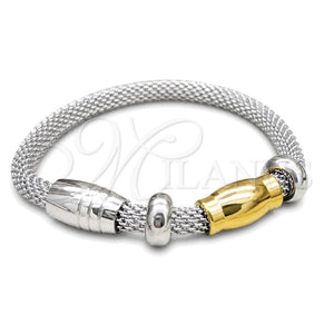 Pulsera Elegante 03.116.0073.07 Acero Inoxidable, Pulido, Dos Tonos (Grosor 01 MM, 7 Pulgadas de Largo)