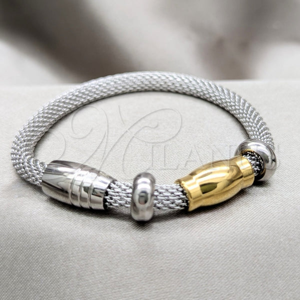 Pulsera Elegante 03.116.0073.07 Acero Inoxidable, Pulido, Dos Tonos (01 MM Thickness, 7 Inches Length)