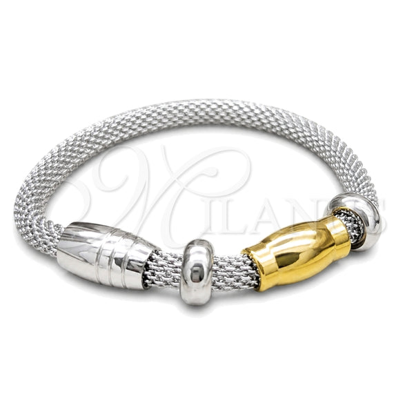 Pulsera Elegante 03.116.0073.07 Acero Inoxidable, Pulido, Dos Tonos (01 MM Thickness, 7 Inches Length)