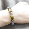 Pulsera Elegante 03.116.0074.07 Acero Inoxidable, Pulido, Dos Tonos (01 MM Thickness, 7 Inches Length)
