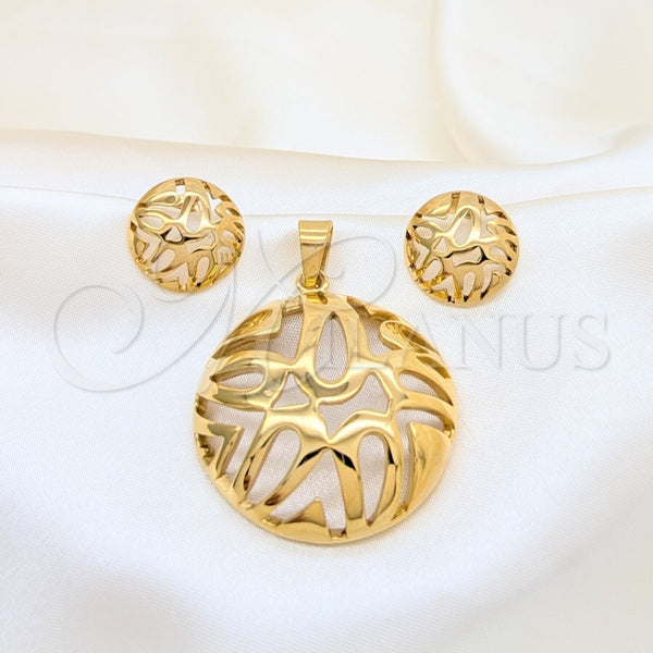 Collar y Dije 06.116.0191.1 Acero Inoxidable, Pulido, Tono Dorado