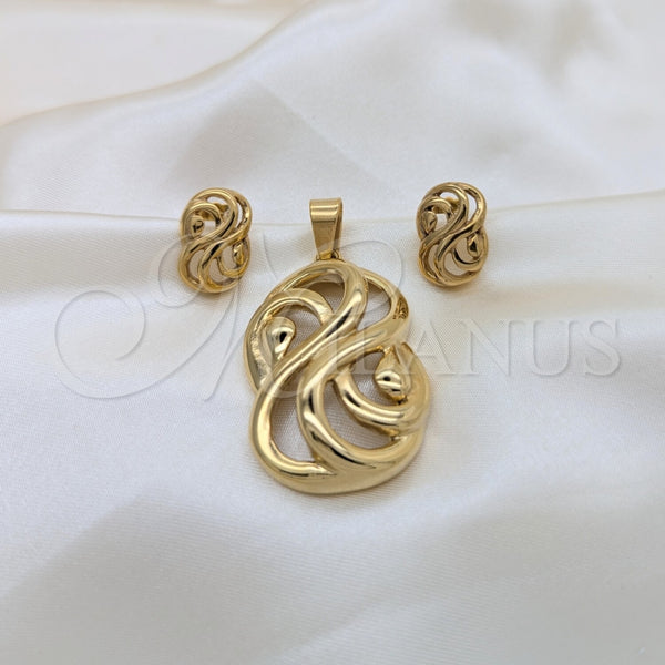 Collar y Dije 06.116.0192 Acero Inoxidable, Pulido, Tono Dorado