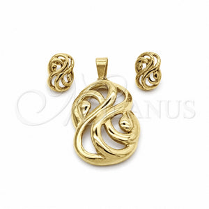 Collar y Dije 06.116.0192 Acero Inoxidable, Pulido, Tono Dorado