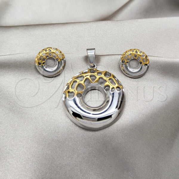Collar y Dije 06.116.0194.1 Acero Inoxidable, Pulido, Dos Tonos