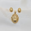 Collar y Dije 06.116.0202 Acero Inoxidable, Pulido, Tono Dorado