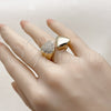 Anillo Multi Piedra 01.283.0056 Oro Laminado, con Blanca Zirconia Cubica, Pulido, Tono Dorado (One size fits all)