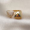Anillo Multi Piedra 01.283.0056 Oro Laminado, con Blanca Zirconia Cubica, Pulido, Tono Dorado (One size fits all)