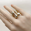 Anillo Multi Piedra 01.283.0057 Oro Laminado, con Blanca Micro Pave, Pulido, Tono Dorado (One size fits all)