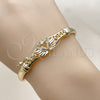 Aro Individual 07.237.0008.04 Oro Laminado, Diseño de Cisne, con Blanca Zirconia Cubica, Pulido, Tono Dorado (Thickness, Size 4 (2.25 Diameter))