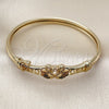 Aro Individual 07.237.0008.04 Oro Laminado, Diseño de Cisne, con Blanca Zirconia Cubica, Pulido, Tono Dorado (Thickness, Size 4 (2.25 Diameter))