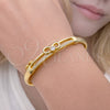 Aro Individual 07.237.0014.04 Oro Laminado, Diseño de Infinito, con Blanca Zirconia Cubica, Pulido, Tono Dorado (Thickness, Size 4 (2.25 Diameter))