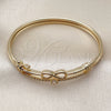 Aro Individual 07.237.0014.04 Oro Laminado, Diseño de Infinito, con Blanca Zirconia Cubica, Pulido, Tono Dorado (Thickness, Size 4 (2.25 Diameter))