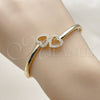 Aro Individual 07.237.0016.04 Oro Laminado, Diseño de Corazón, con Blanca Micro Pave, Pulido, Tono Dorado (Thickness, Size 4 (2.25 Diameter))