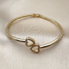Aro Individual 07.237.0016.04 Oro Laminado, Diseño de Corazón, con Blanca Micro Pave, Pulido, Tono Dorado (Thickness, Size 4 (2.25 Diameter))
