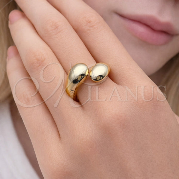 Anillo Elegante 01.213.0074 Oro Laminado, Pulido, Tono Dorado (One size fits all)