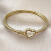 Aro Individual 07.237.0024.04 Oro Laminado, Diseño de Corazón y Infinito, con Blanca Zirconia Cubica, Pulido, Tono Dorado (Thickness, Size 4 (2.25 Diameter))