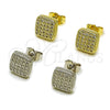 Arete Dormilona 02.344.0049.1 Rodio Laminado, con Zirconia Cubica Blanca, Pulido, Rodinado