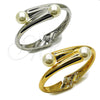 Aro Individual 07.444.0003.05 Oro Laminado, Diseño de Bola, con Marfil Perla, Pulido, Tono Dorado (20 MM Thickness, Size 5 (2.50 Diameter))