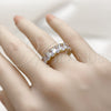 Anillo Multi Piedra 01.196.0043 Oro Laminado, con Blanca Zirconia Cubica, Pulido, Tono Dorado (One size fits all)