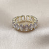 Anillo Multi Piedra 01.196.0043 Oro Laminado, con Blanca Zirconia Cubica, Pulido, Tono Dorado (One size fits all)