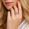 Anillo Multi Piedra 01.196.0047.1 Oro Laminado, Diseño de Gota, con Rosado and Blanca Zirconia Cubica, Pulido, Tono Dorado (One size fits all)