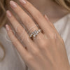 Anillo Multi Piedra 01.196.0058 Oro Laminado, con Blanca Zirconia Cubica, Pulido, Tono Dorado (One size fits all)