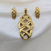 Collar y Dije 06.116.0205 Acero Inoxidable, Pulido, Tono Dorado
