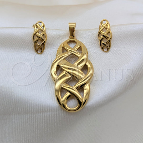 Collar y Dije 06.116.0205 Acero Inoxidable, Pulido, Tono Dorado