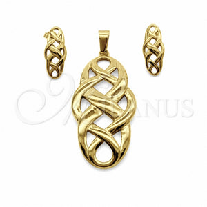 Collar y Dije 06.116.0205 Acero Inoxidable, Pulido, Tono Dorado
