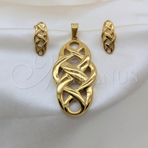 Collar y Dije 06.116.0205 Acero Inoxidable, Pulido, Tono Dorado