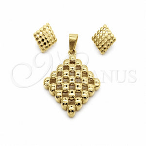 Collar y Dije 06.116.0207 Acero Inoxidable, Pulido, Tono Dorado