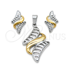 Collar y Dije 06.116.0208 Acero Inoxidable, Pulido, Dos Tonos