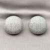 Arete Dormilona 02.436.0030.1 Rodio Laminado, con Zirconia Cubica Blanca, Pulido, Rodinado