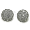 Arete Dormilona 02.436.0030.1 Rodio Laminado, con Zirconia Cubica Blanca, Pulido, Rodinado