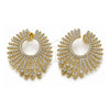 Arete Dormilona 02.436.0035 Oro Laminado, con Zirconia Cubica Blanca, Pulido, Tono Dorado