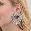 Arete Dormilona 02.436.0035.1 Oro Laminado Blanco, con Zirconia Cubica Blanca, Pulido, Rodinado