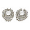 Arete Dormilona 02.436.0035.1 Oro Laminado Blanco, con Zirconia Cubica Blanca, Pulido, Rodinado