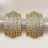 Arete Dormilona 02.436.0036 Oro Laminado, con Blanca Zirconia Cubica, Pulido, Tono Dorado