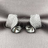 Arete Dormilona 02.436.0042.1 Rodio Laminado, con Zirconia Cubica Blanca, Pulido, Rodinado