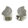 Arete Dormilona 02.436.0042.1 Rodio Laminado, con Zirconia Cubica Blanca, Pulido, Rodinado