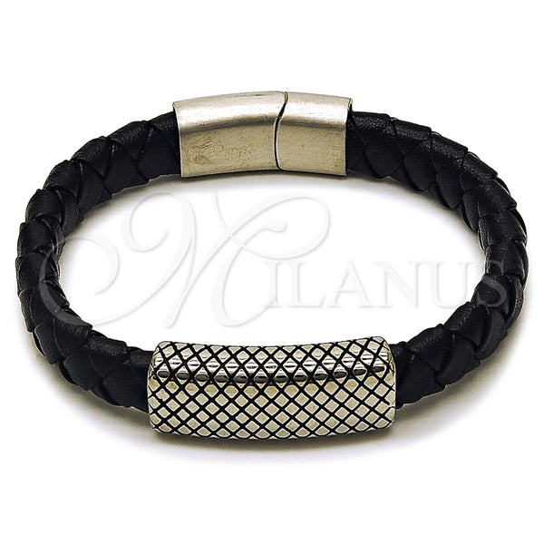 Pulsera Elegante 03.450.0002.09 Acero Inoxidable, Pulido, Tono Plateado (Thickness, 9 Inches Length)