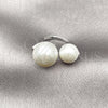 Anillo Multi Piedra 01.438.0007 Rodio Laminado, Diseño de Bola, con Perla Marfil, Pulido, Rodinado (Talla Unica)