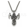 Collares con Dije 04.451.0001.24 Acero Inoxidable, Pulido, Tono Plateado (Grosor 03 MM, 24 Pulgadas de Largo)
