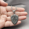 Collares con Dije 04.451.0005.24 Acero Inoxidable, Pulido, Tono Plateado (03 MM Thickness, 24 Inches Length)