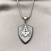 Collares con Dije 04.451.0005.24 Acero Inoxidable, Pulido, Tono Plateado (03 MM Thickness, 24 Inches Length)