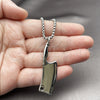 Collares con Dije 04.451.0012.24 Acero Inoxidable, Pulido, Tono Plateado (03 MM Thickness, 24 Inches Length)