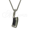 Collares con Dije 04.451.0012.24 Acero Inoxidable, Pulido, Tono Plateado (03 MM Thickness, 24 Inches Length)